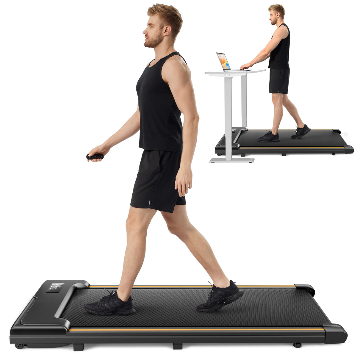 UMAY 2-in-1 Mini Walking Pad Treadmill