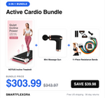 Active Cardio Bundle — Incline Treadmill + Massage Gun + Resistance Bands