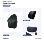 Desk Comfort Bundle — Seat Cushion + Lumbar Cushion + Neck Pillow