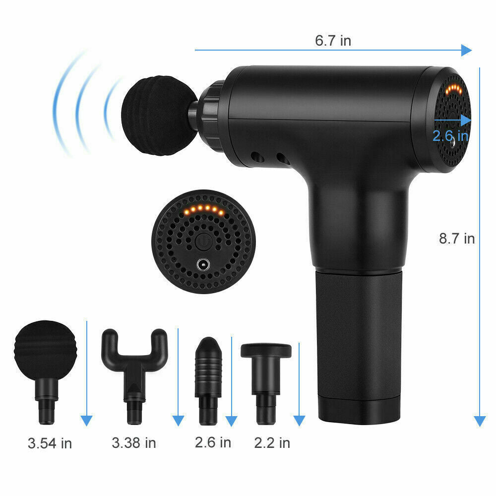 Massage Gun with 4 Heads for different muscle areas