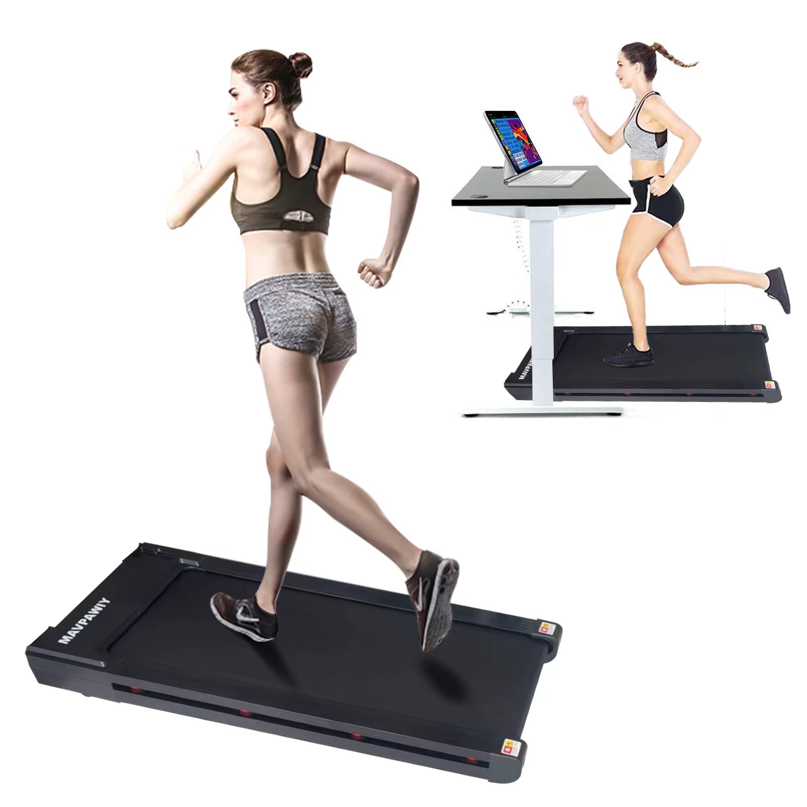 Under-table Treadmill usable during calls, meetings and while writing E-Mails