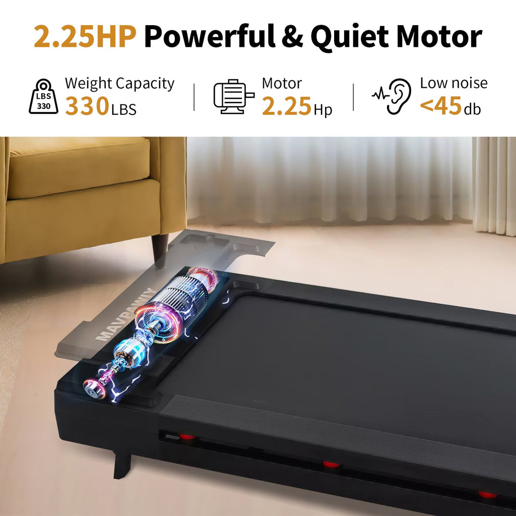 Under-table Treadmill usable during calls, meetings and while writing E-Mails