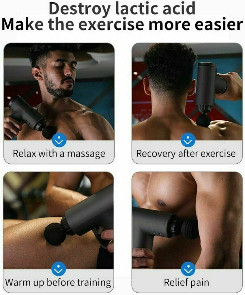 Massage Gun with 4 Heads for different muscle areas