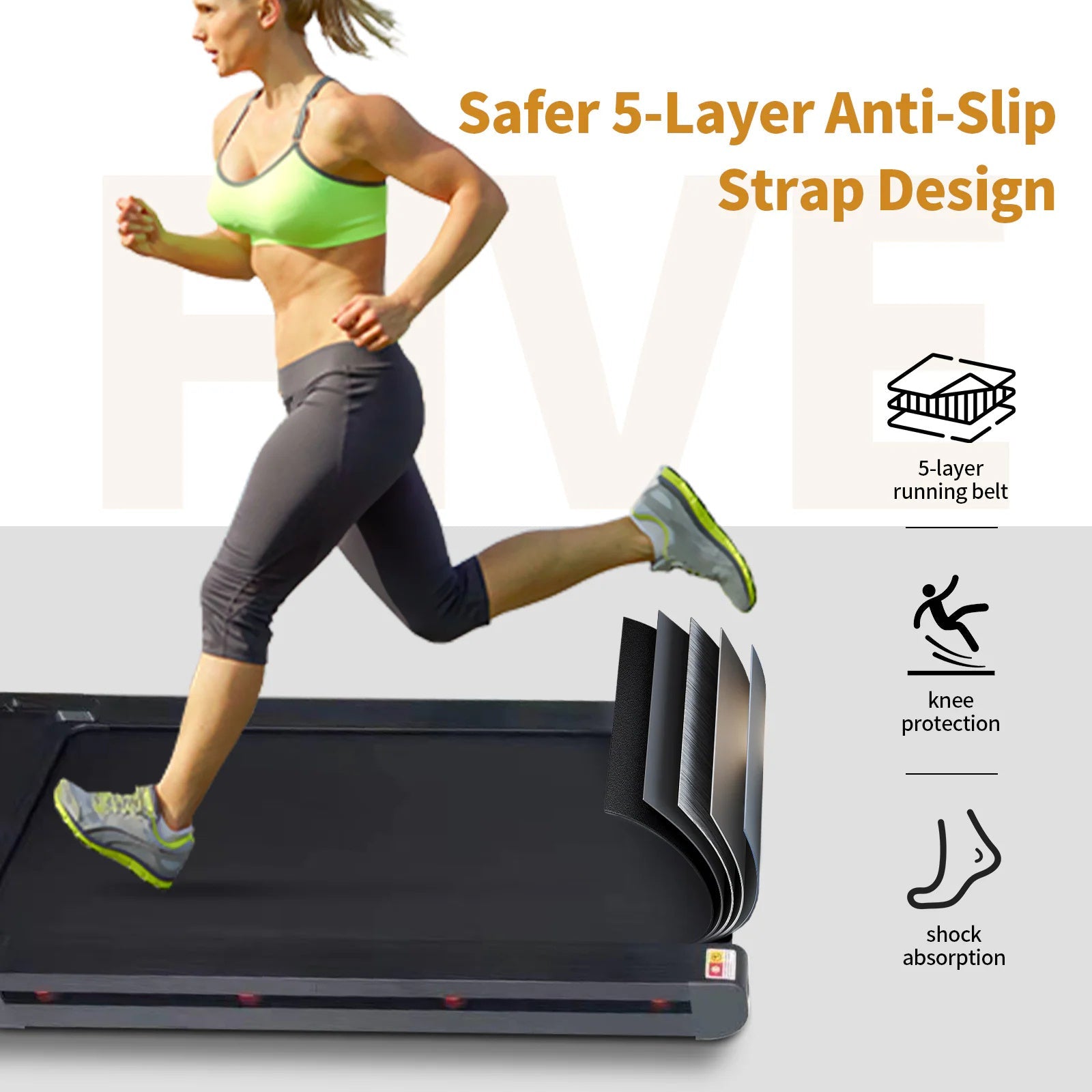 Under-table Treadmill usable during calls, meetings and while writing E-Mails
