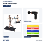 Walk &amp; Recover Bundle — Walking Pad + Mini Massage Gun + Resistance Bands