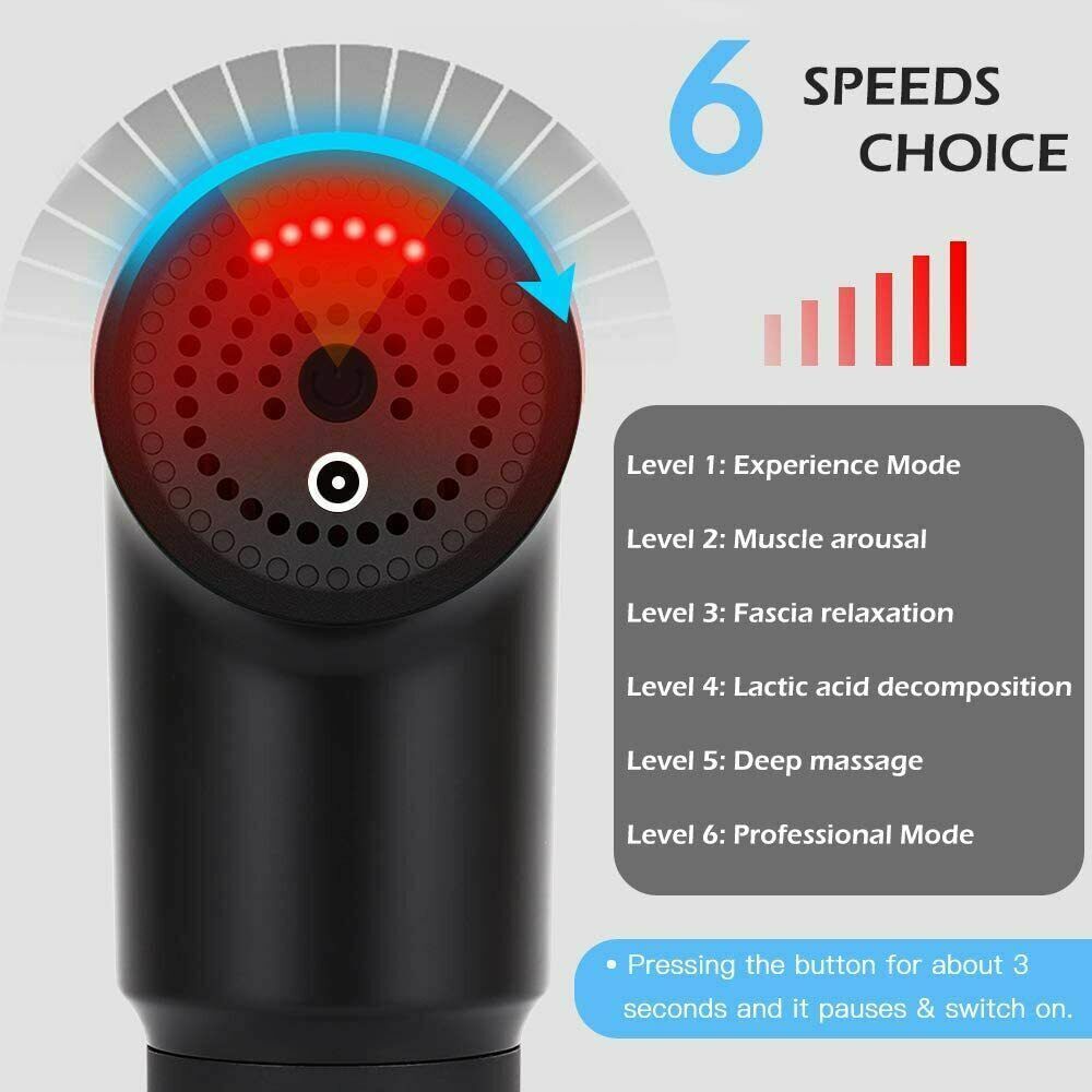 Massage Gun with 4 Heads for different muscle areas