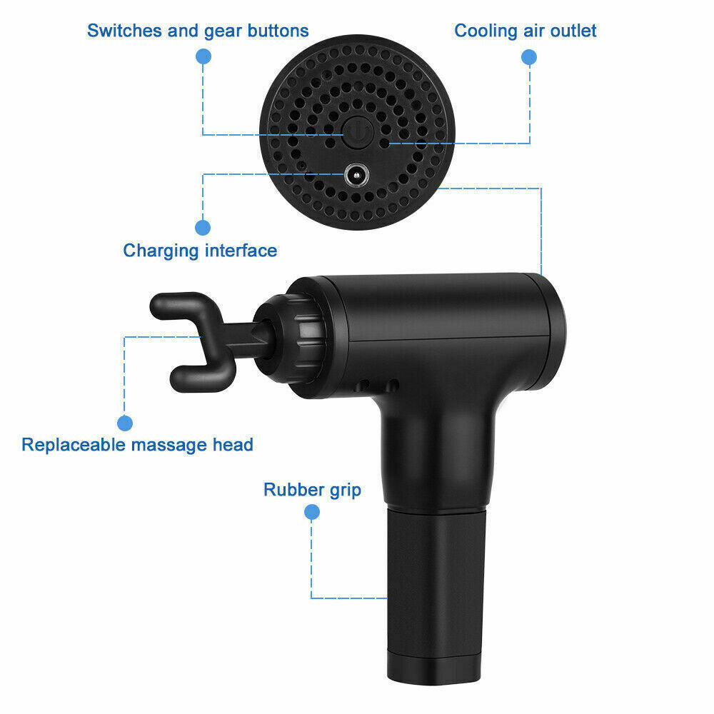 Massage Gun with 4 Heads for different muscle areas